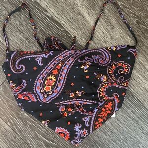 Weworewhat Paisley Silk Tie Back Top